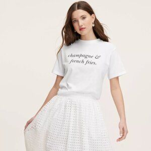 NWT kate spade new york x Target Champagne & French Fries Short T Shirt Top - M